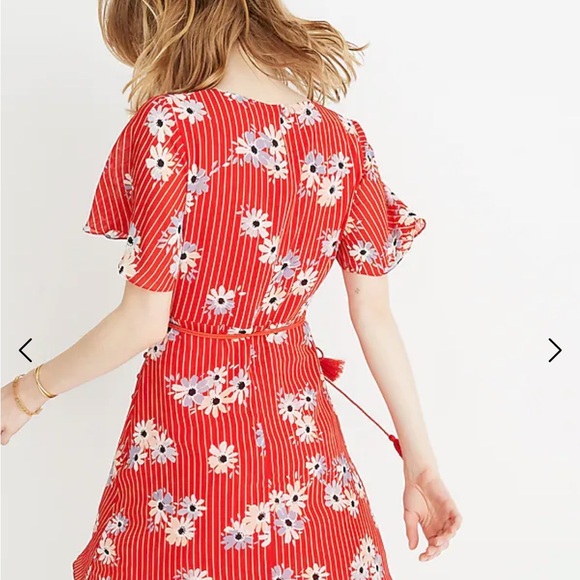 Madewell Button-Wrap Dress in Daisy Society size 4 - Picture 3 of 11